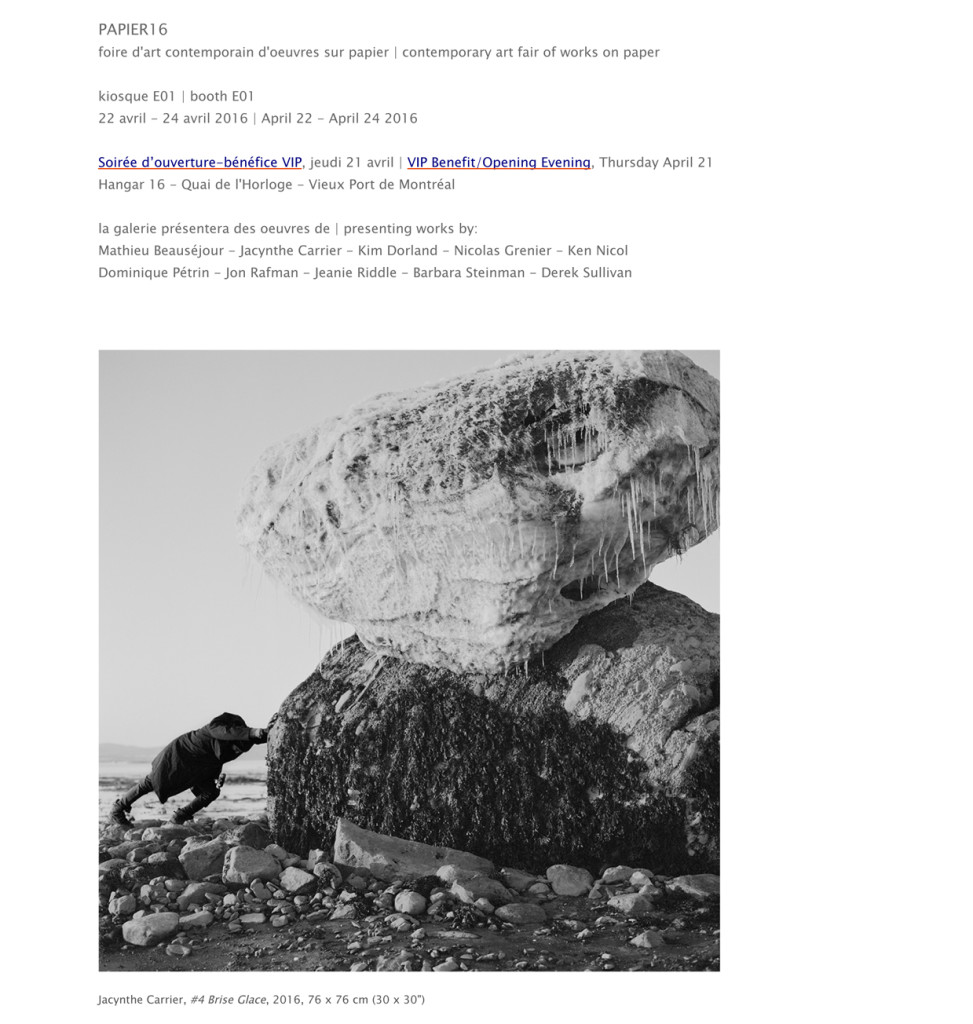 PAPIER16, Montral - kiosque E01, 22 - 24 avril | booth E01, Apr